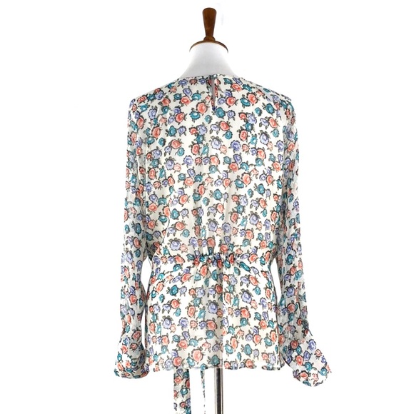 Jason Wu Grey Floral Print Silk Blouse - Picture 7 of 10